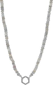 Anzie Boheme Mystic Moonstone Necklace with Hexagon Story Catcher
