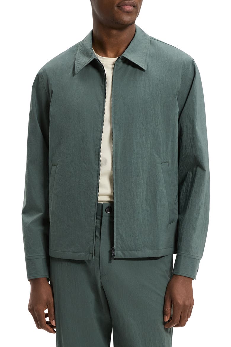City Crinkle Zip Jacket, Main, color, PINE GROVE