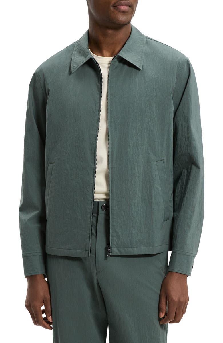Theory City Crinkle Zip Jacket, Main, color, Pine Grove