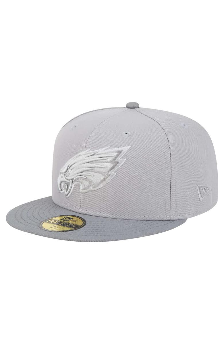 New Era Men's New Era Gray/Graphite Philadelphia Eagles Iron Cloud 59FIFTY Fitted Hat, Main, color, Gray