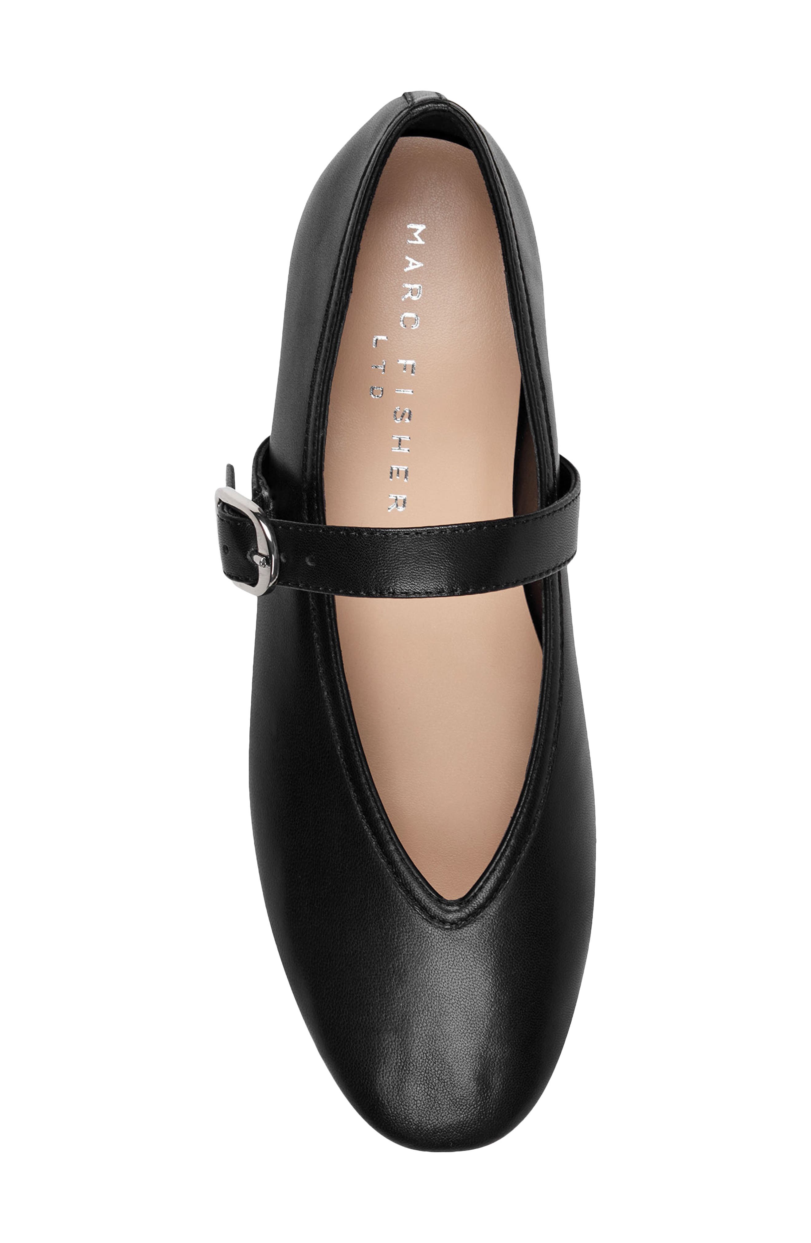 Marc Fisher LTD Godea Mary Jane Flat, Alternate, color, Black