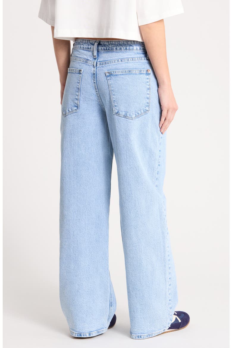 Slung Low Rise Wide Leg Jeans, Alternate, color, LIGHT WASH