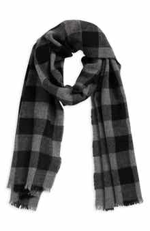 Vince Buffalo Check Cashmere Scarf