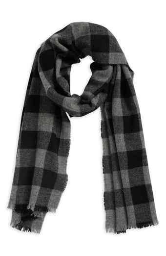 Vince Buffalo Check Cashmere Scarf
