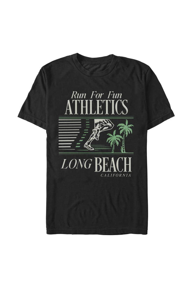 Men's Lost Gods Run For Fun  Graphic T-Shirt, Main, color, Black