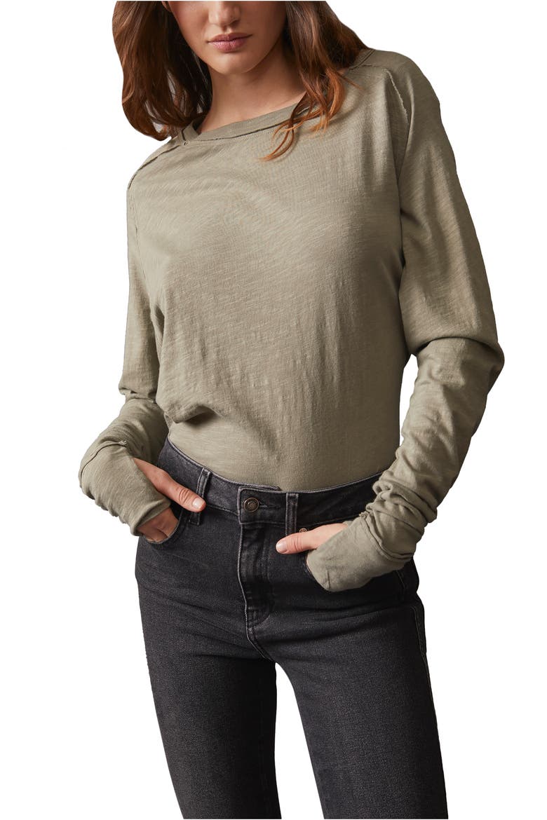 We the Free Arden Extra Long Cotton Top, Main, color, OLIVE STONE