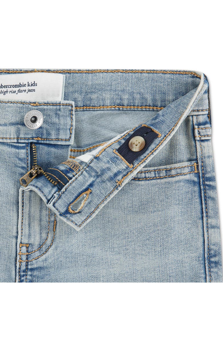 abercrombie kids Kids' Floral Trail Flare Leg Jeans, Alternate, color, Ripple