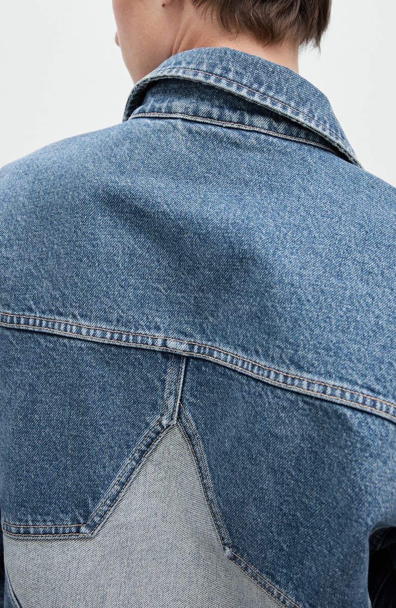 MANGO Star Denim Jacket, Alternate, color,