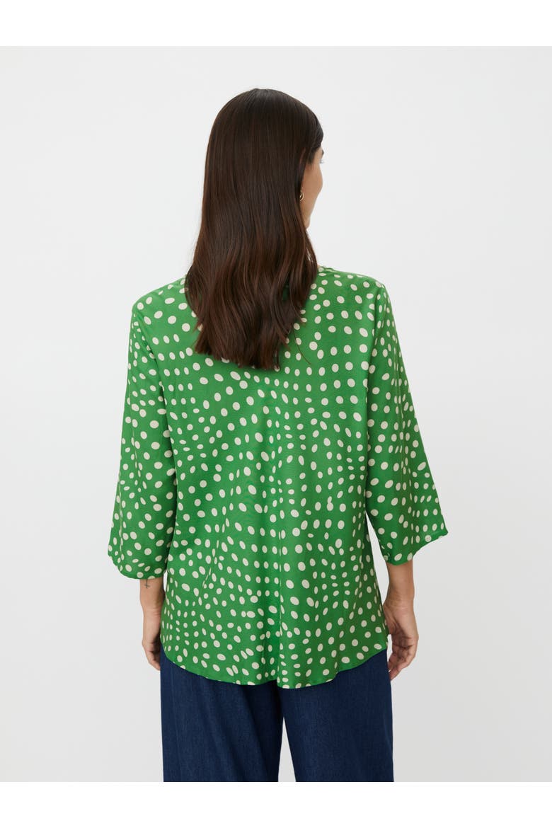 MaKatacia V-Neck Polka Dot Blouse, Alternate, color, Mint Green