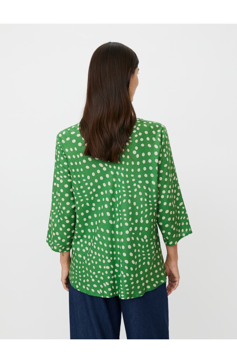 Masai Copenhagen MaKatacia V-Neck Polka Dot Blouse, Alternate, color, Mint Green