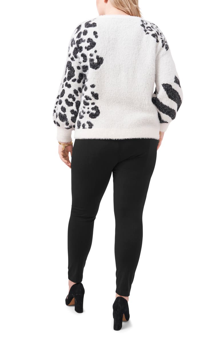 Vince Camuto Animal Pattern Sweater, Alternate, color,
