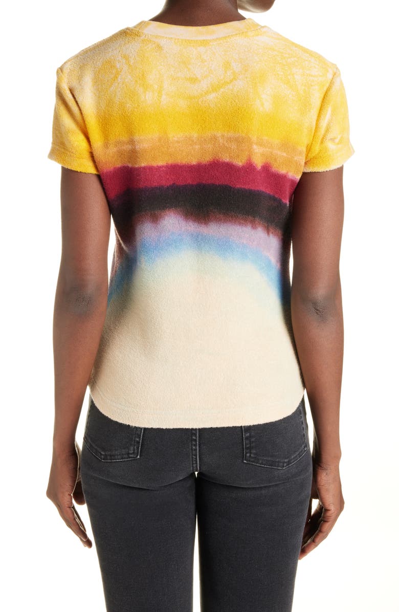 Acne Studios Unisex Emmbar Rainbow Organic Cotton Fleece T-Shirt, Alternate, color, 
