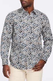 Robert Graham Floral Print Cotton Button-Up Shirt
