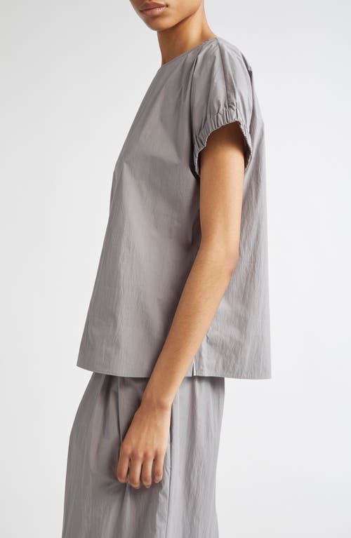 Lafayette 148 New York Travel Cotton Blend Shirt In Gray