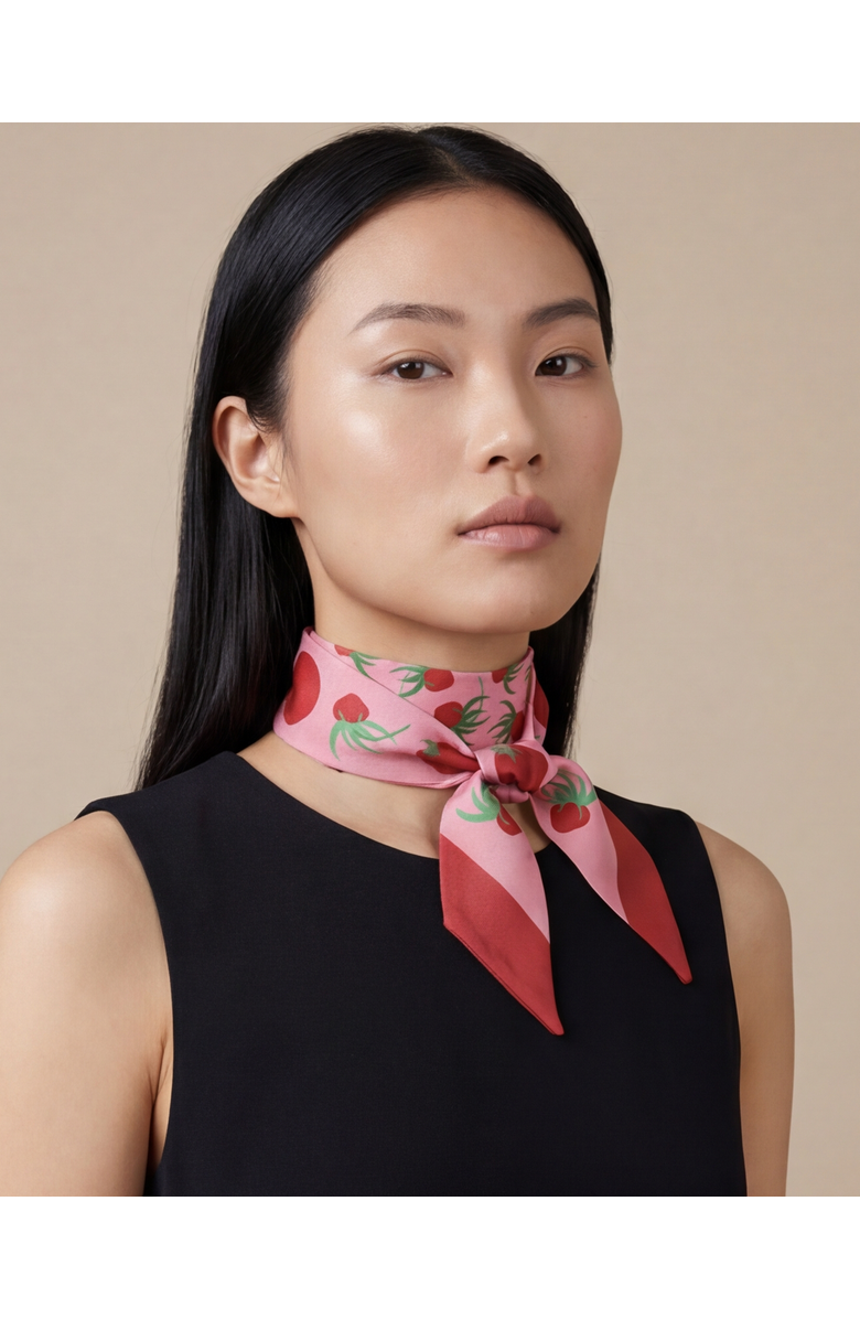 Centinelle Tomatoes Twilly Ribbon Scarf, Alternate, color, Red