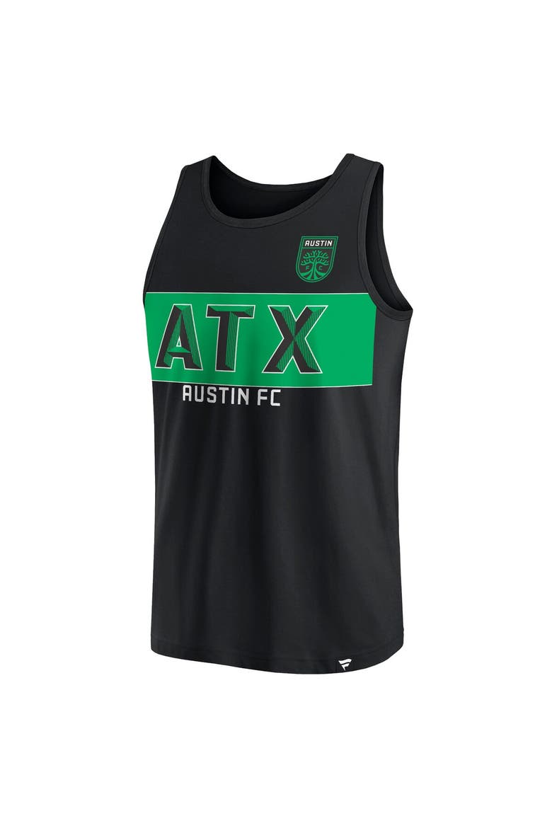 Men's Fanatics Branded Black Austin FC Run Angle Tank Top, Alternate, color, Black