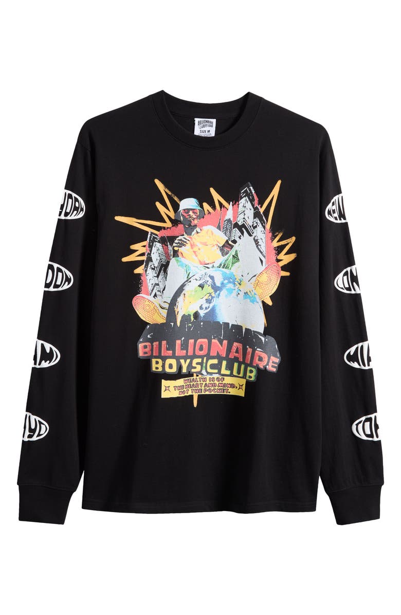 Billionaire Boys Club Heart Mind Dance Long Sleeve Graphic T-Shirt, Alternate, color, Black