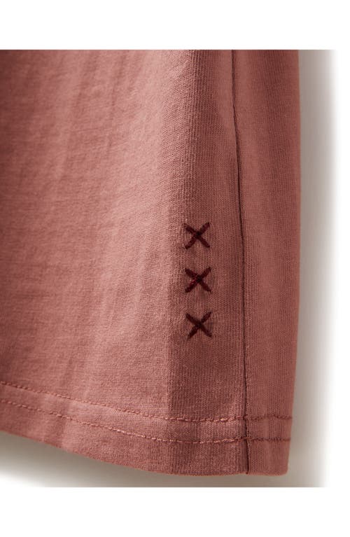 Scotch & Soda Relaxed Fit Roll Cuff Cotton Graphic T-shirt In Pink