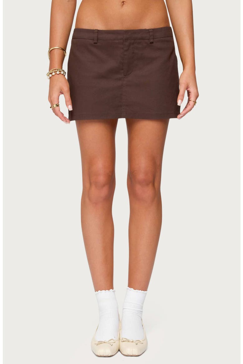 Kennie Low Rise Miniskort, Main, color, BROWN