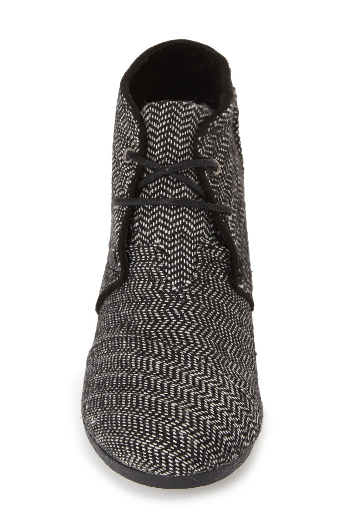 'Desert' Wedge Bootie, Alternate, color, BLACK
