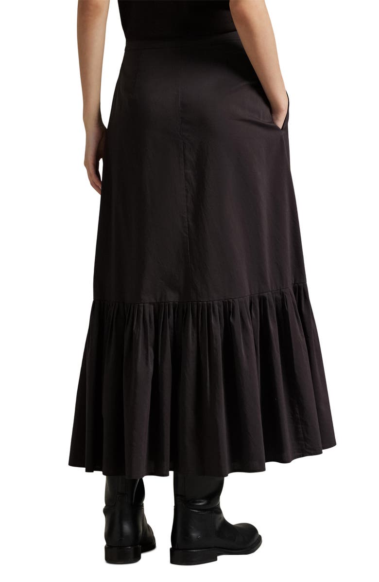 Polo Ralph Lauren Cotton & Silk Button Front Skirt, Alternate, color,