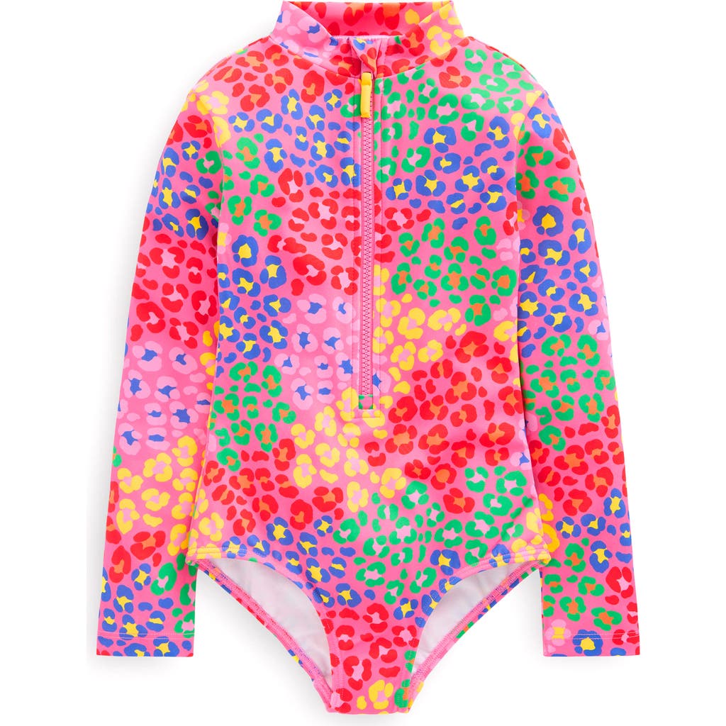 Mini Boden Kids' Long Sleeve One-piece Rashguard Swimsuit