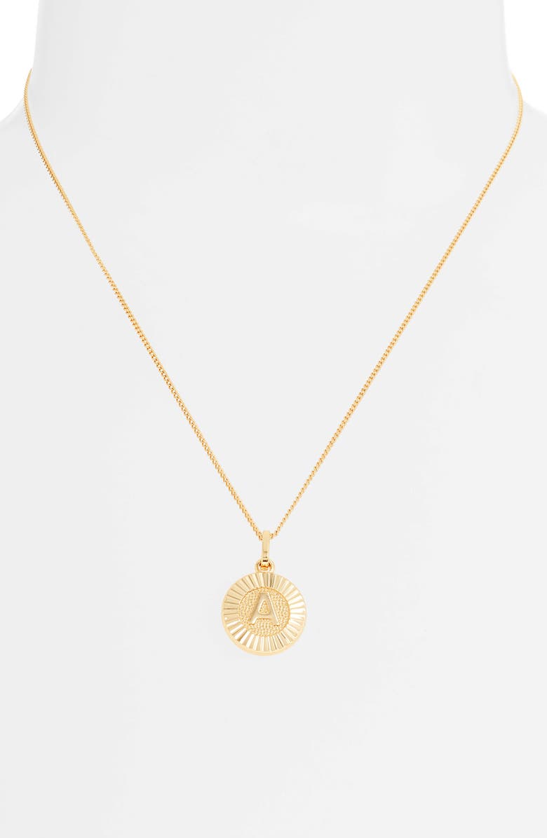 Bracha Initial Medallion Pendant Necklace, Alternate, color, 