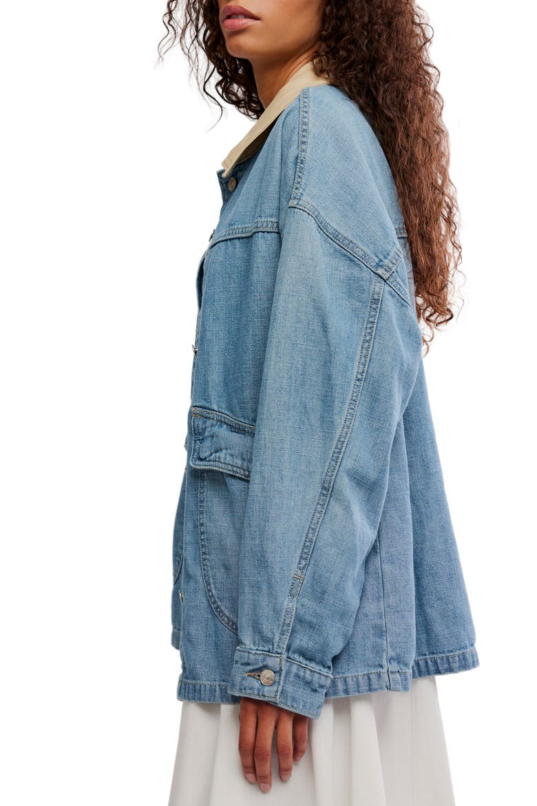 Lemon Denim Chore Jacket, Alternate, color, BERRY BLUES