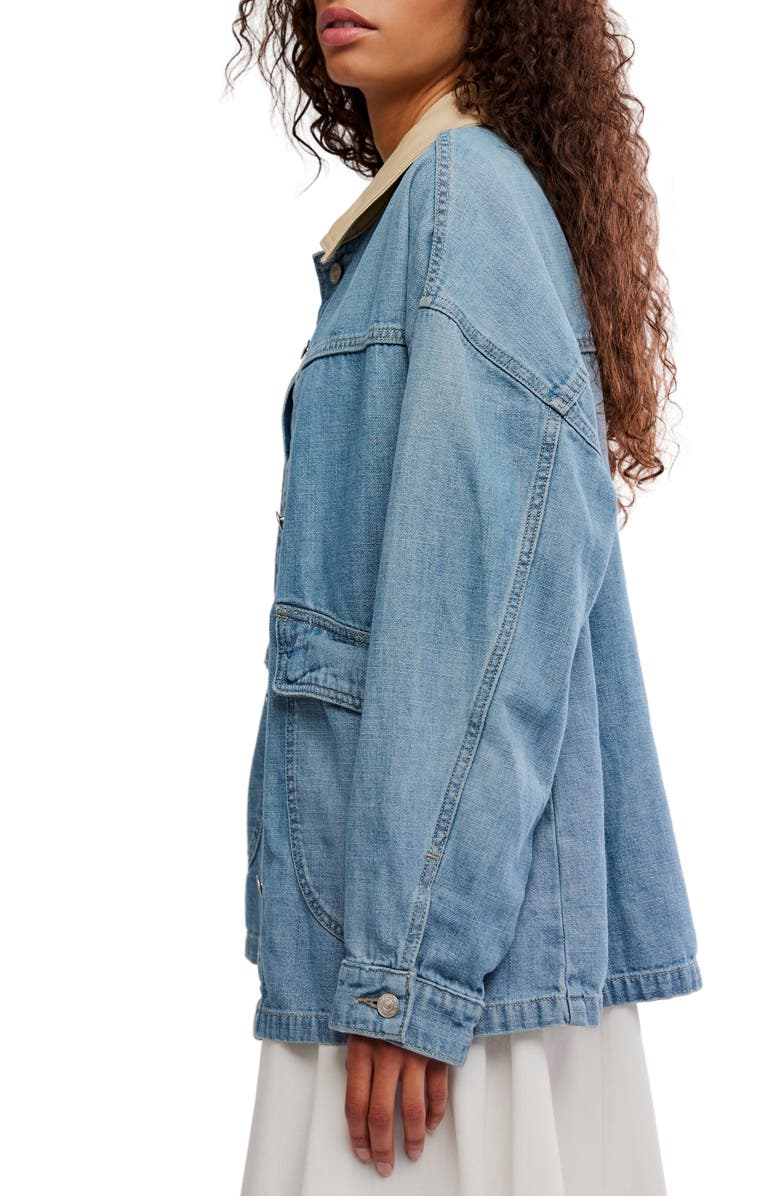 Free People Lemon Denim Chore Jacket, Alternate, color, 