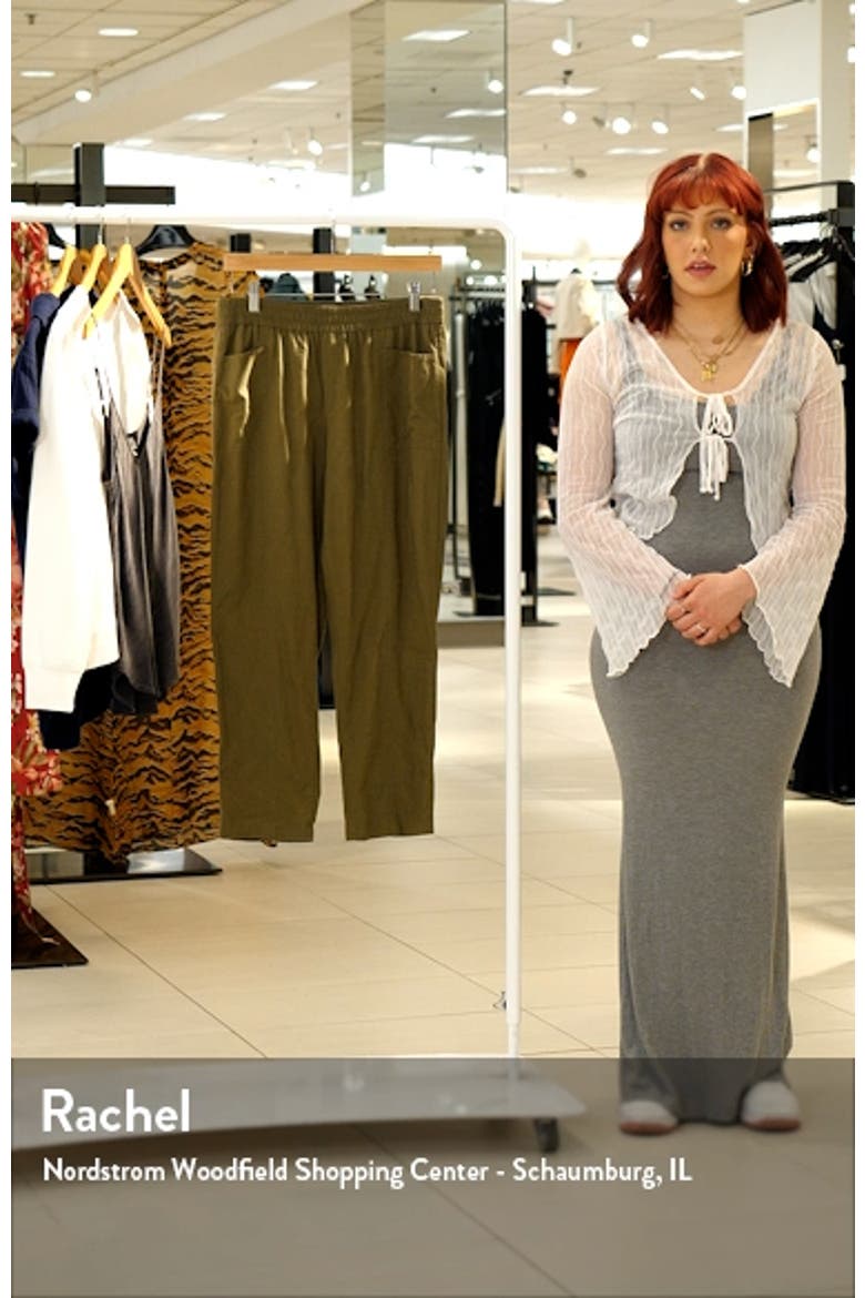 Pull-On Linen Blend Crop Pants video