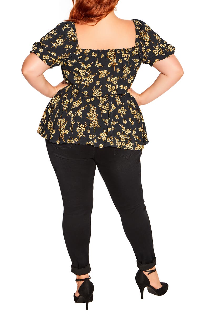 City Chic Quirky Corset Peplum Blouse, Alternate, color, 