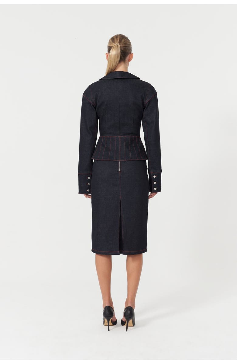 Jendue Davidson Pencil Skirt, Alternate, color, Deep Blue