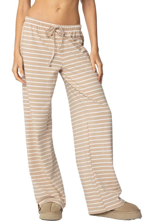 Jona Stripe Stretch Cotton Drawstring Pants