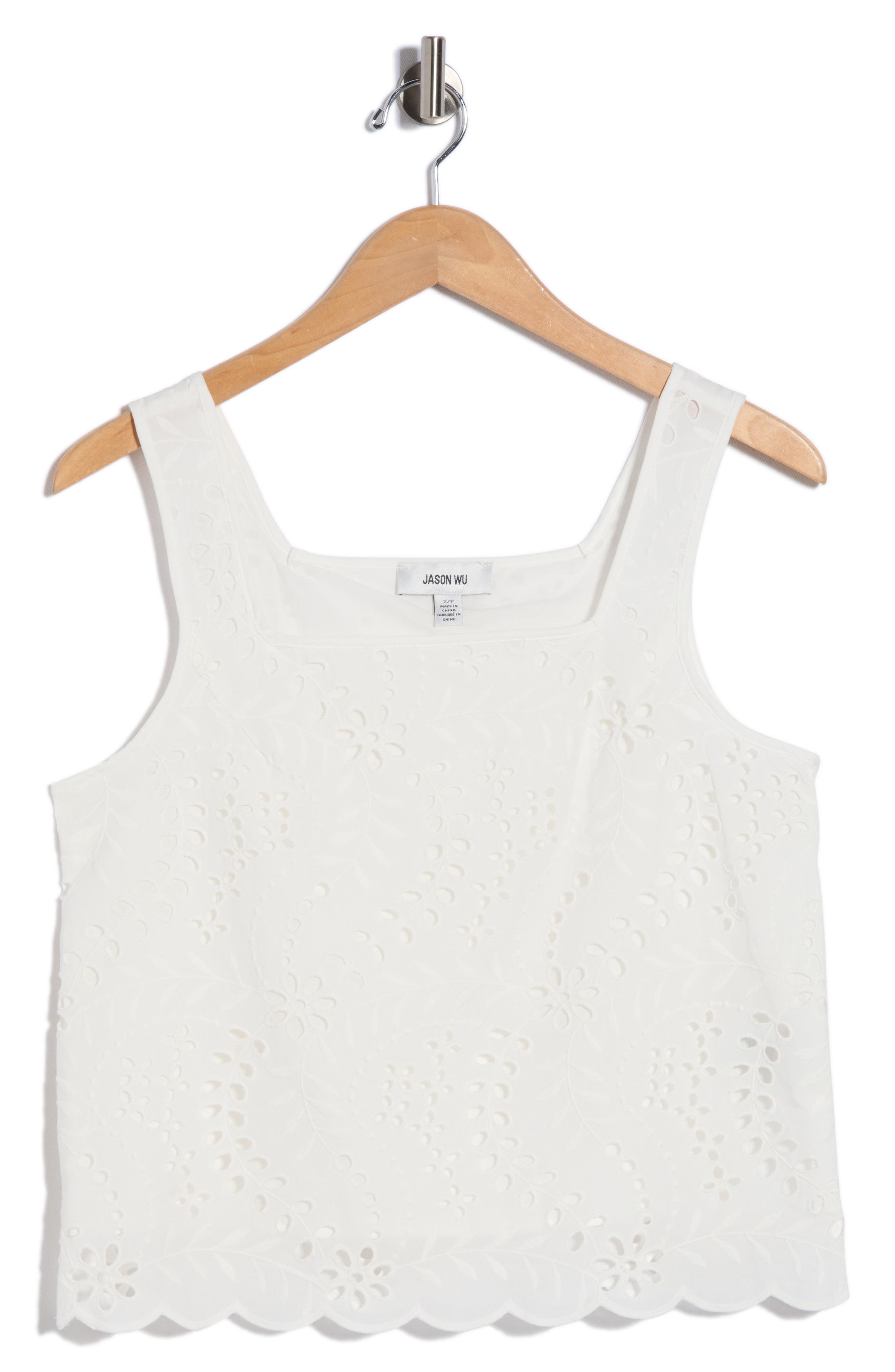 JASON WU Cotton Eyelet Tank