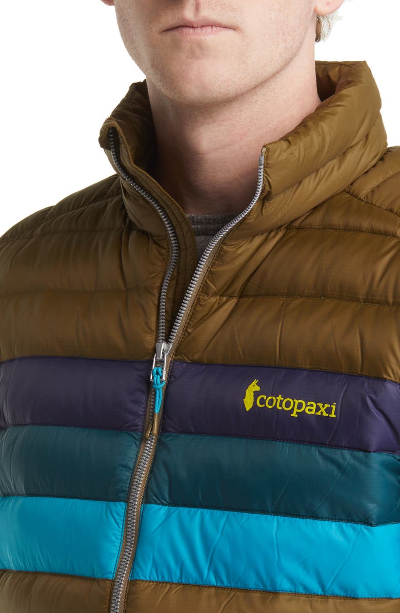 Cotopaxi Fuego Water Resistant 800 Fill Power Down Half Zip Jacket, Alternate, color,