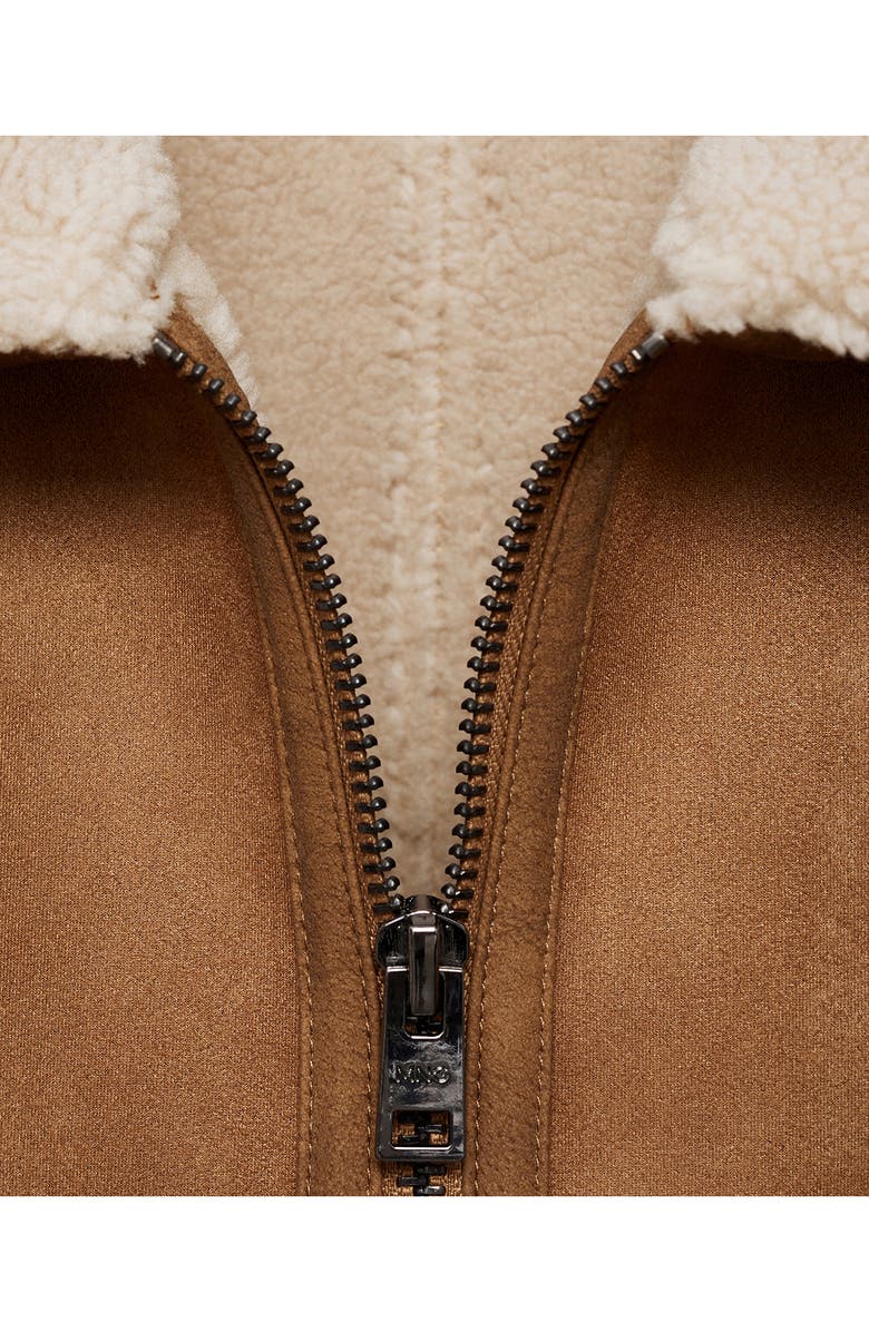MANGO Faux Shearling Jacket, Alternate, color,