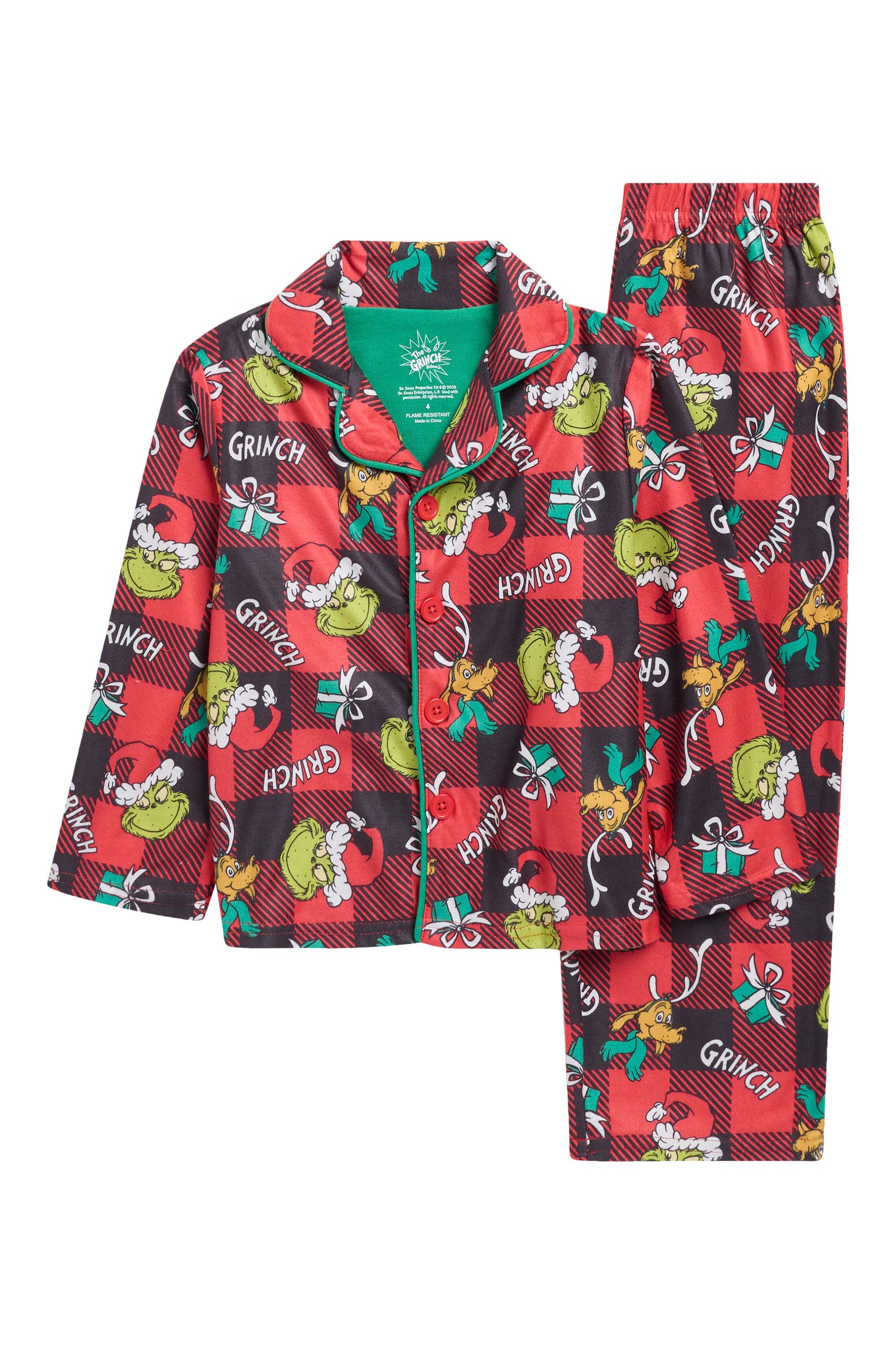 Small Child Rash KOMAR Kids' Grinch 2-Piece Pajamas (Men) | Nordstromrack