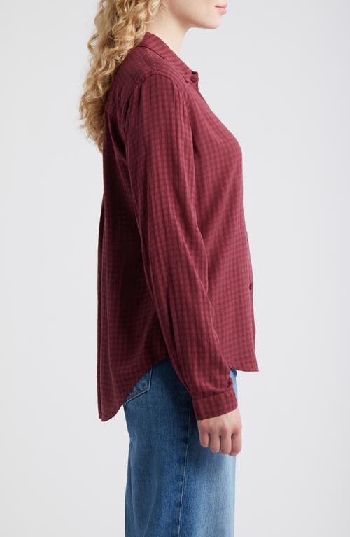 Cloth & Stone Classic Button-up Shirt In Burgundy