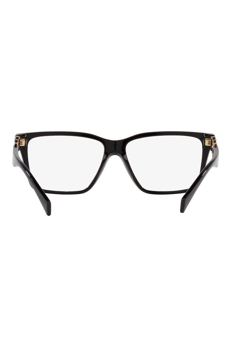 54mm Rectangular Optical Glasses, Alternate, color, BLACK