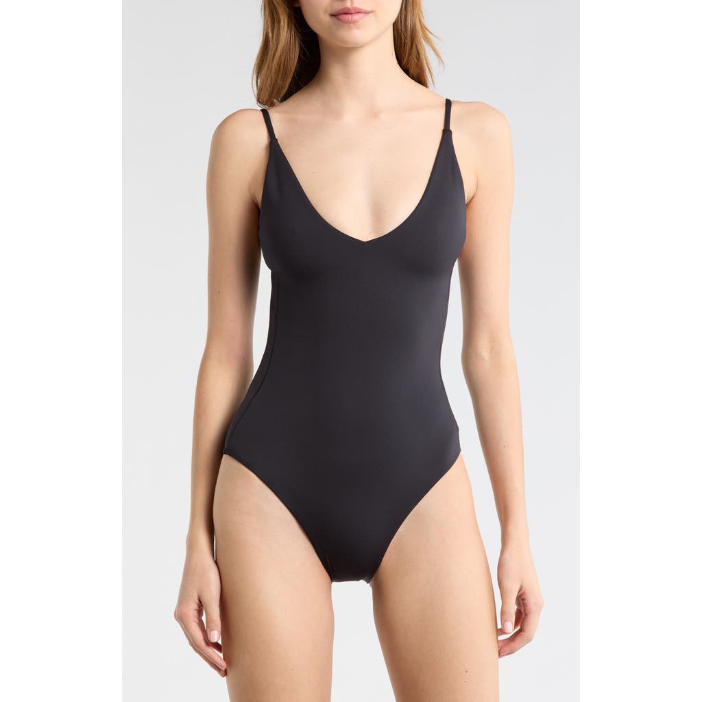 LEFT ON FRIDAY Sunday One-Piece Swimsuit in Jet at Nordstrom, Size Large