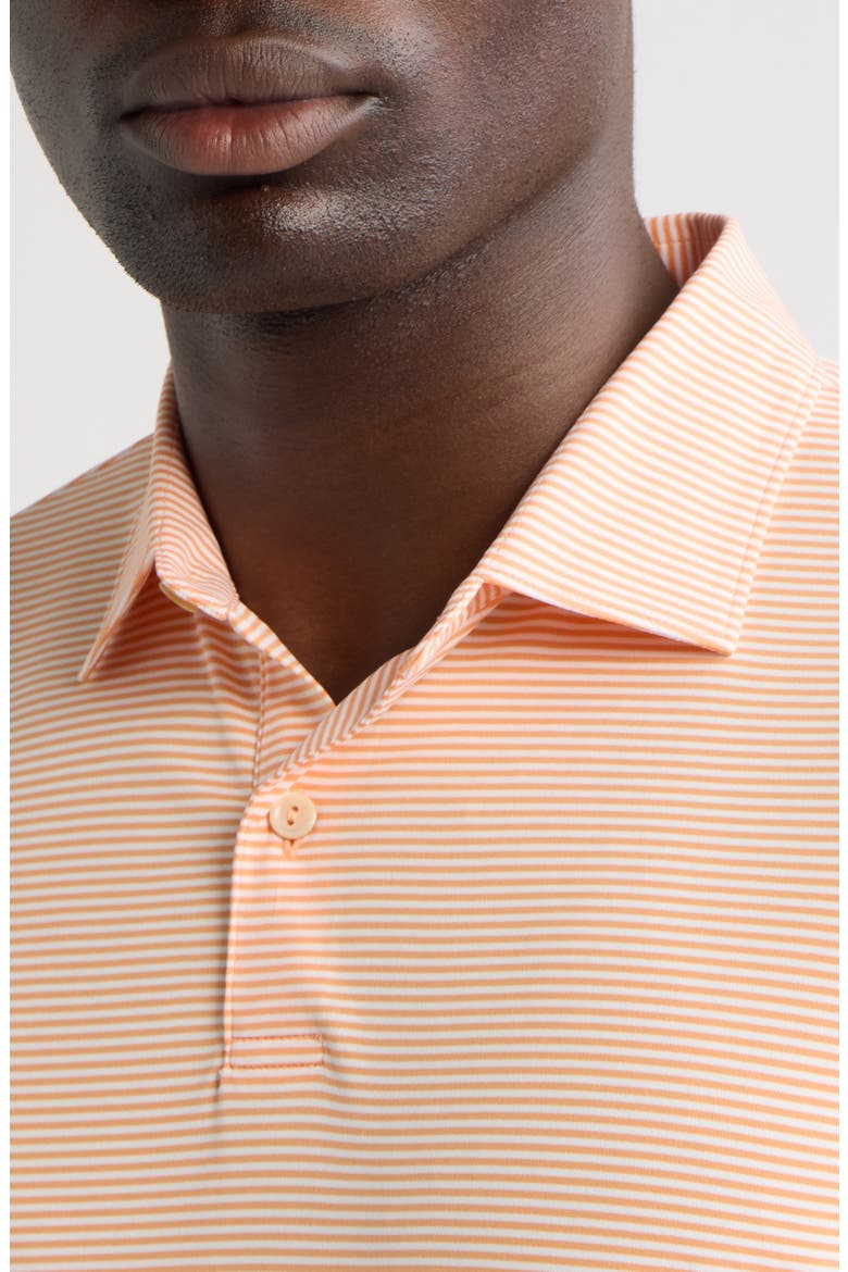 Featherweight Market Stripe Performance Polo, Alternate, color, PAPAYA