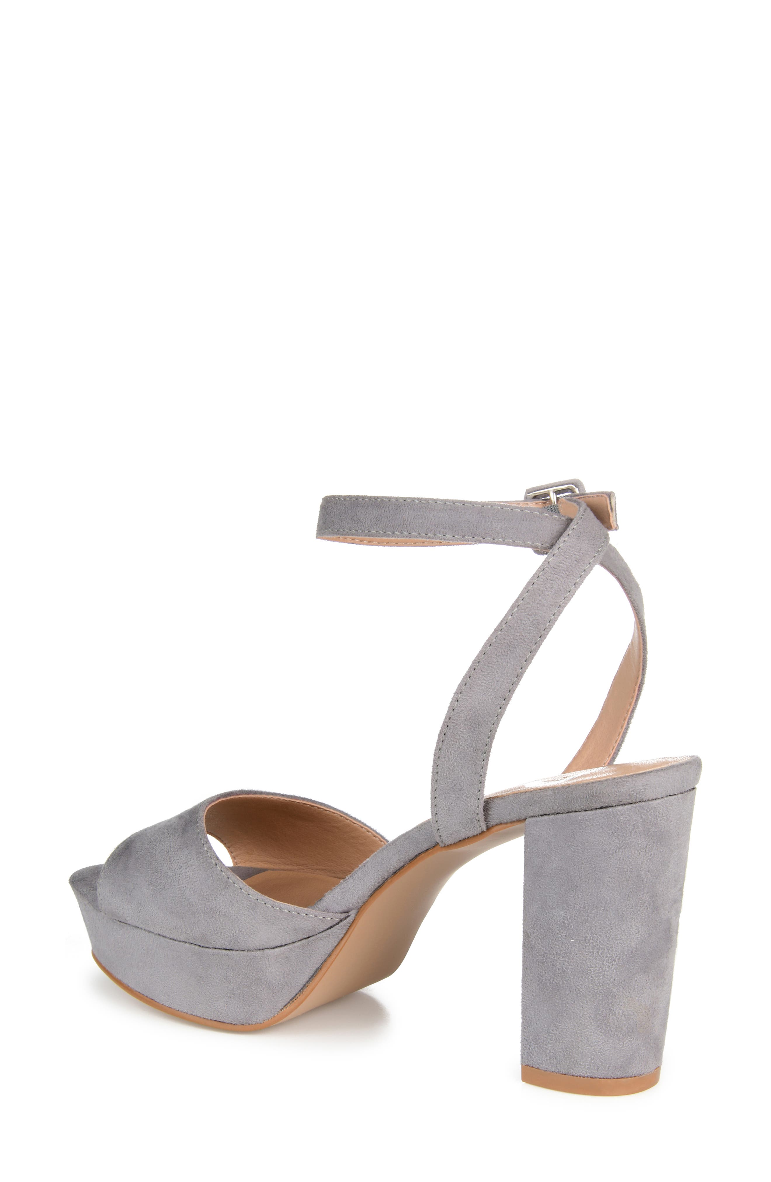 Journee Collection Nairri Platform Sandal - Wide Width, Alternate, color, Grey