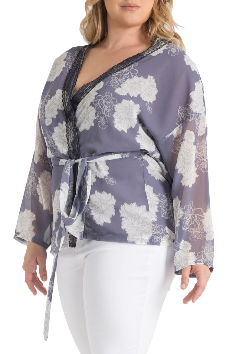 Irma Tie Front Jacket, Alternate, color, PURPLE