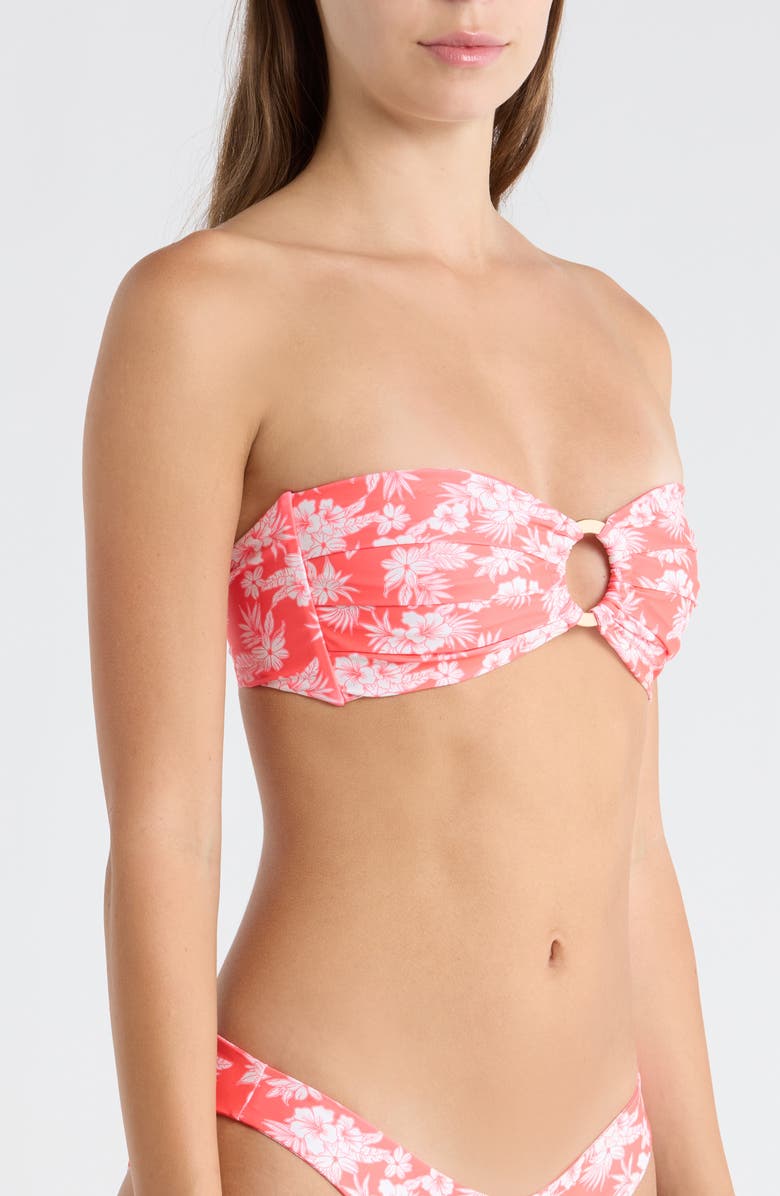 Kulani Kinis Strapless O-Ring Bikini Top, Alternate, color, Island Punch
