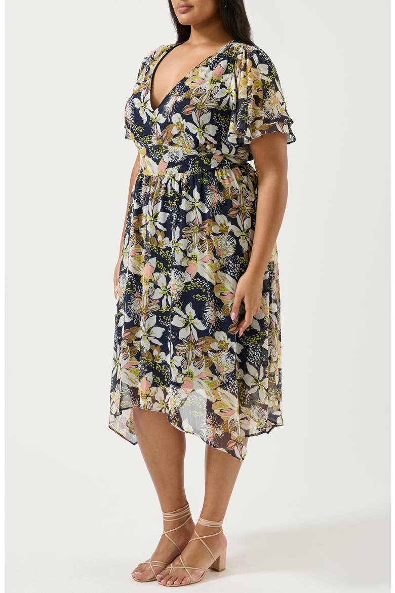 Wilsons Flutter Sleeve Cocktail Dress, Alternate, color, PRINT