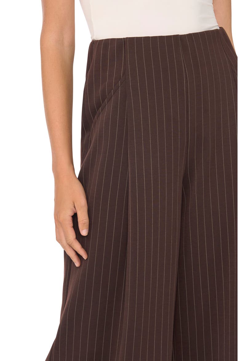 Stripe Wide Leg Pants, Alternate, color, RICH CHOCOLATE