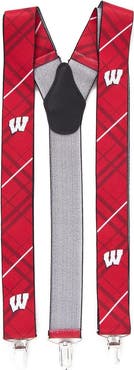 EAGLES WINGS Men's Red Wisconsin Badgers Suspenders