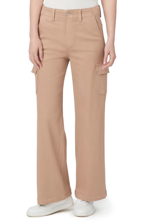 Carly Coated High Waist Wide Leg Jeans (French Latte Luxe Coating)