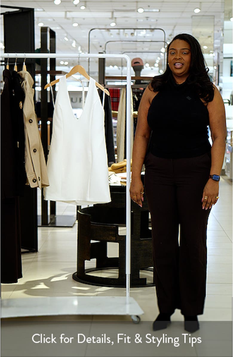 Claire Open Back Halter Minidress, sales video thumbnail