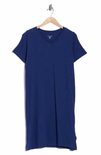 Eileen Fisher V-Neck Organic Cotton T-Shirt Dress